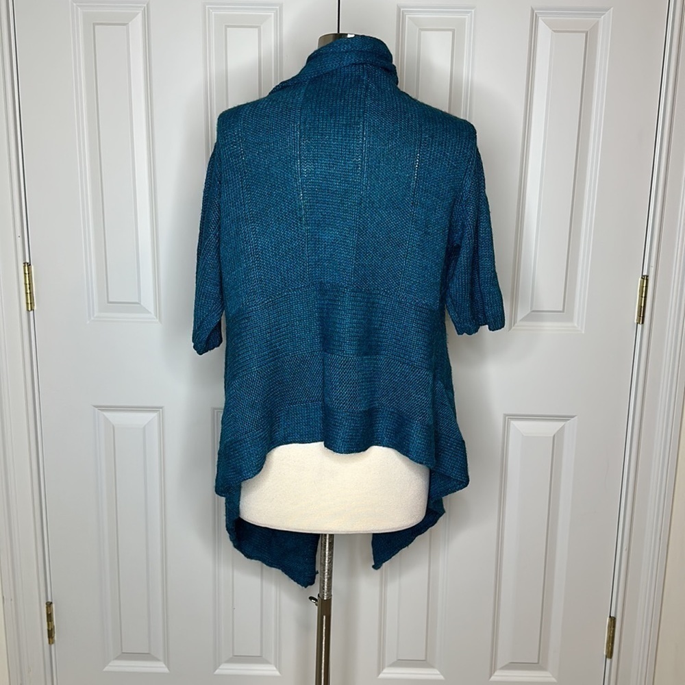 Eileen Fisher alpaca silk Blend Asymmetric cardigan - Picture 8 of 10
